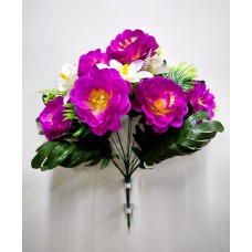 1БК18 Циния+орхидея 13вет.с пл.пальм.(20)