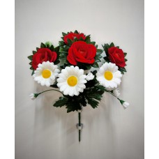 3БК66 Роза 4г.барх.на лист.+3г.Ромаш.с бут.(40)