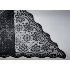 Косынка (251.42) волог.круж.109*75см (бел/черн)(1)
