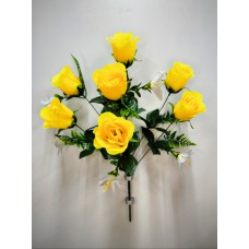 1БК54 Роза-бут.круп. 7г.+7м/цв.бел.с пл.папор(20)