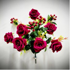 2БК31 Роза полурасп.барх.7г.+4ягод.(10)
