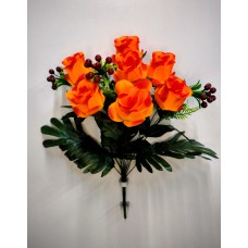 2БК34 Роза-бутон 13вет. 7г.+3ягод+3пальм.л.(10)