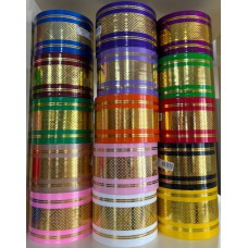 Лента (14.2) с золот.полос.`Сетка` 8см*50(1)