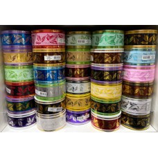 Лента (14.3) с зол.полос.рис.Клен.лист 6см*50 (1)